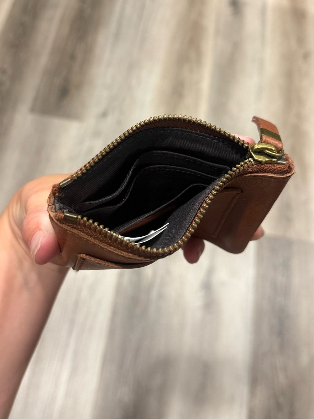 Madewell Brown Mini Zip Wallet - Picture 4 of 5